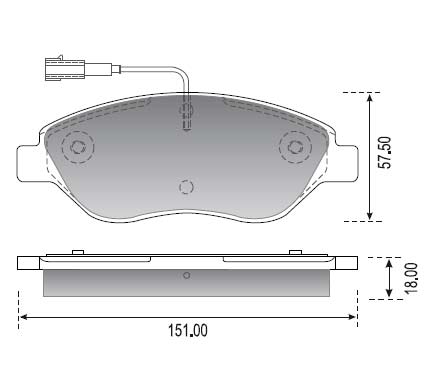 PASTILLA DE FRENO DEL FIAT BRAVO 10/... (1.4-16V-19.3)  - STILO