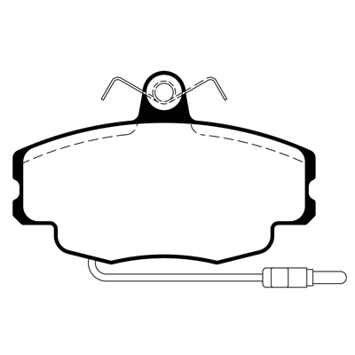 PASTILLA DE FRENO DEL RENAULT 18 - 19 - 21 - CLIO-  EXPRES - MEGANE- LOGAN -SANDERO - PUEGEOT 205 - CITROEN ZX(C/ SENSOR 19CM)