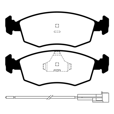 PASTILLA DE FRENO FIAT PALIO/SIENA/TEMPRA/TIPO C/ SENSOR