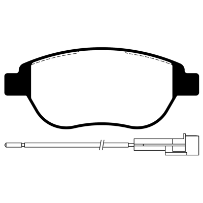 PASTILLA DE FRENO DEL FIAT STILO MULTI WAGON 03/... (1.6I-16V-1.8I-16V)