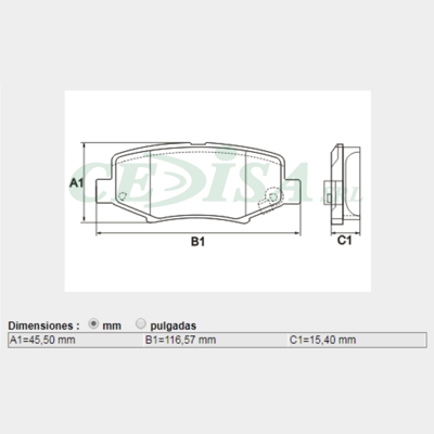 PASTILLA DE FRENO TRAS JEEP CHEROKEE 08/... /LIBERTY/WRANGLER