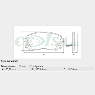 PASTILLA DE FRENO DEL KIA SPORTAGE 10/13 (2.0)/TUCSON 10/... /SOUL 14/...