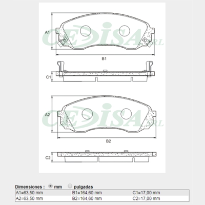 PASTILLA DE FRENO DEL HYUNDAI H1 09/... /KIA CARNIVAL