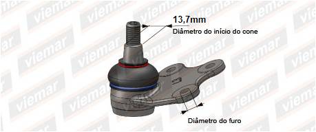 ROTULA INFERIOR - FIAT GRAND SIENA - MOBI - PALIO - SIENA - STRADA - UNO FASE II (INCLINADA)