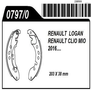 JGO. ZAPATAS / RENAULT LOGAN - CLIO MIO 2016/.. ( ZJ-0797/0) .