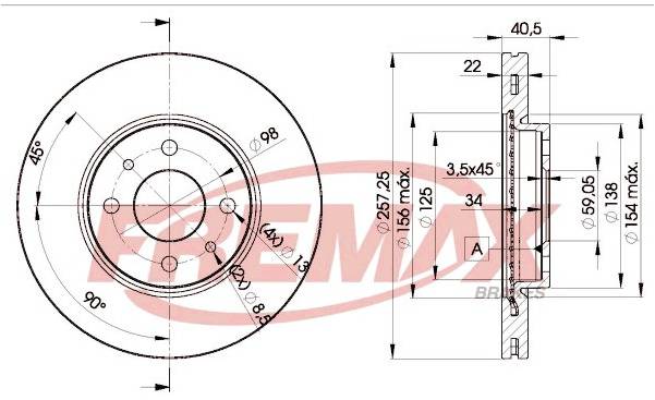 DISCO DE FRENO DEL FIAT LINEA (VENTILADO-1.4 -16V) /PUNTO (1.4-1.8 -8V)/TEMPRA/ARGO (1.3)/CRONOS