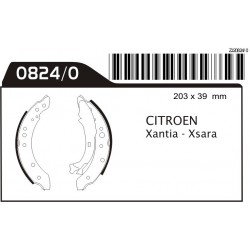 JGO. DE ZAPATAS CITROEN C3/XANTIA/XSARA 2002 TRAS. 203 X 39 MM.
