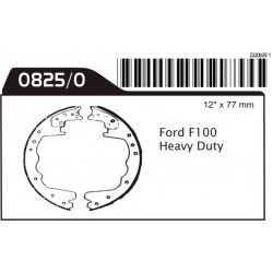 JGO. DE ZAPATAS FORD F-100/HEAVY DUTY TRAS. 12" X 77 MM.