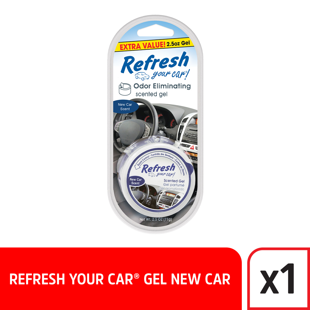 GEL CAN NEW CAR 71GR - PERFUMINA   -  CAJA  X 4 UNIDADES