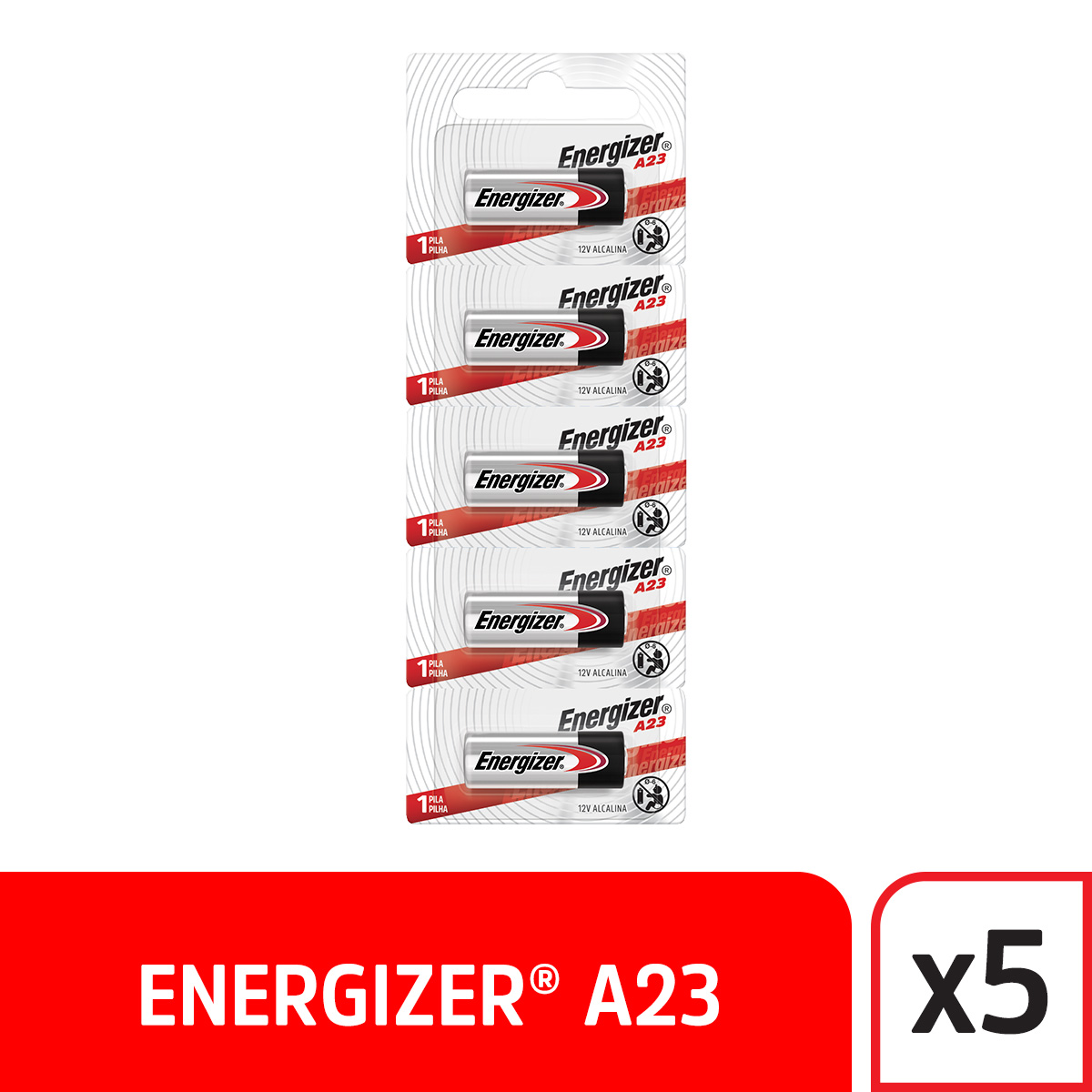 PILAS ENERGIZER- A23 12V  CONTROLES REMOTOS PORTONES TIMBRES