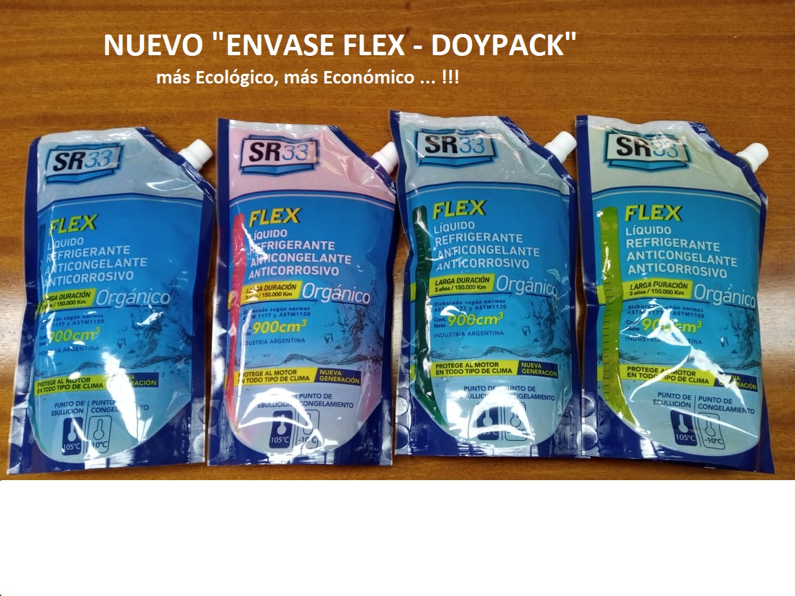 LIQUIDO ANTICONGELANTE ORGANICO ROJO - DOYPACK 900CC (CAJA POR 12 UNIDADES)