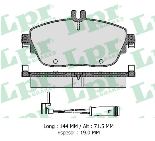 PASTILLA DE FRENO DEL MERCEDES BENZ CLASE A 11/.../CLASE B/GLA 13/... (CON SENSOR )