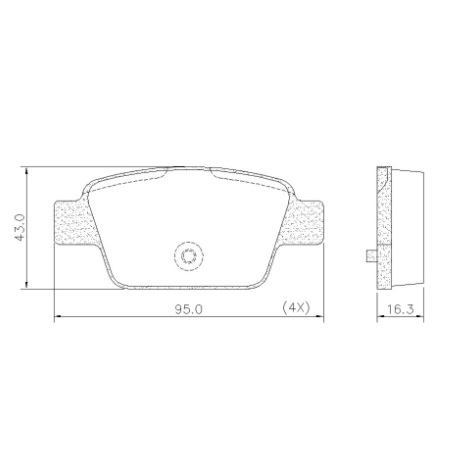 PASTILLA DE FRENO TRAS FIAT PUNTO/LINEA - STILO
