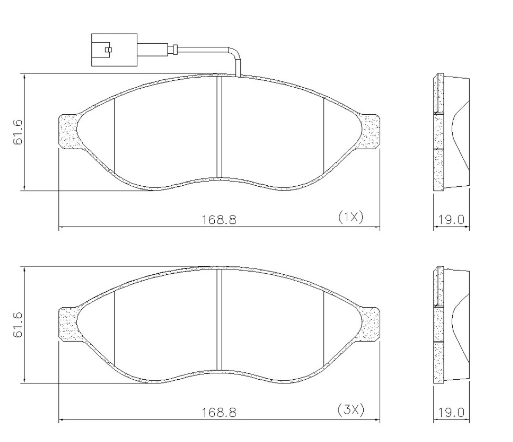 PASTILLA DE FRENO DEL CITROËN JUMPER/DUCATO/ P BOXER BUS-VAN (2.2-HDI)