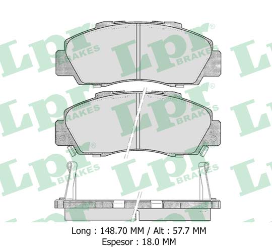 PASTILLA DE FRENO DEL HONDA ACCORD LX/CIVIC 06/15 /HONDA CRV