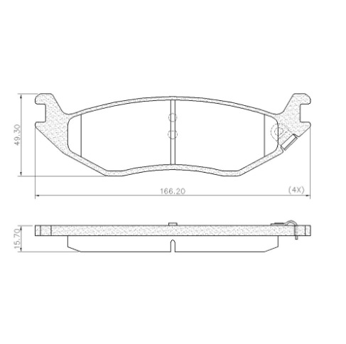 PASTILLA DE FRENO TRAS DODGE RAM 1500 15/...