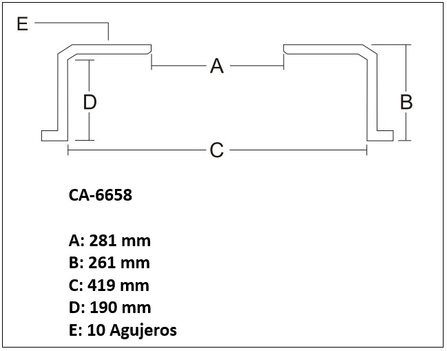 CAMPANA DE FRENO FORD CARGO (MODELO VIEJO) 419 mm 10 AGUJEROS