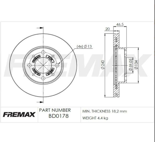 DISCO DE FRENO DEL FIAT PALIO (1.5)/PALIO (1.3-8V-16V)/PALIO WEEKEND (1.3-16V-1.4-1.5)/SIENA (VENTILADO)