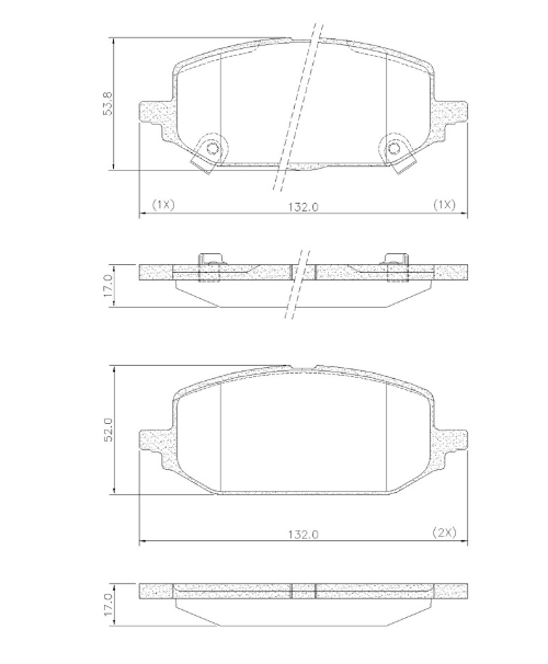 PASTILLA DE FRENO DEL CHEVROLET ONIX 19/... (1.0-TURBO)