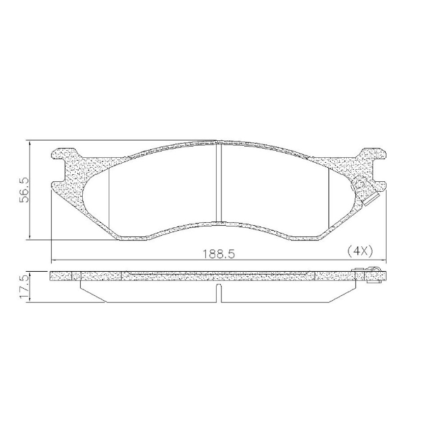 PASTILLA DE FRENO TRAS DODGE RAM 2500/3500 03/08