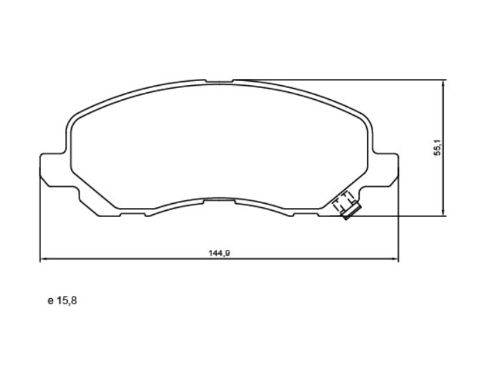 PASTILLA DE FRENO MITSUBISHI ECLIPSE 01/... GALANT 01/06 /LANCER 05/... /OUTLANDER - CITROEN C4 - PEUGEOT 4008