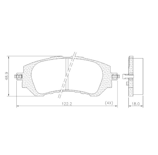 PASTILLA DE FRENO DELANTERAS TOYOTA VIOS 13/... YARIS 13/17