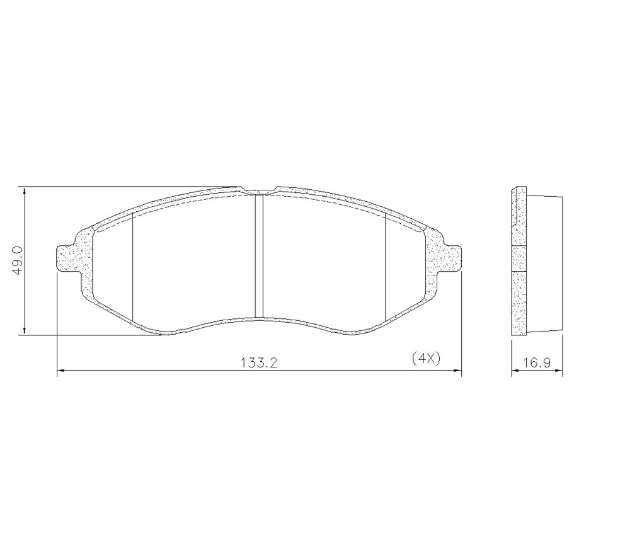 PASTILLA DE FRENO DEL.-  CHEVROLET AVEO/DAEWOO/NUBIRA/MAJOR ULTRAPAD