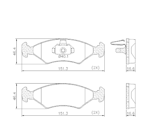 PASTILLA DE FRENO FORD FIESTA/MAZDA 121/KA/COURRIER