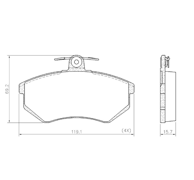 PASTILLA DE FRENO DEL SEAT TOLEDO/AUDI A4/VOLKSWAGEN GOLF/PASSAT