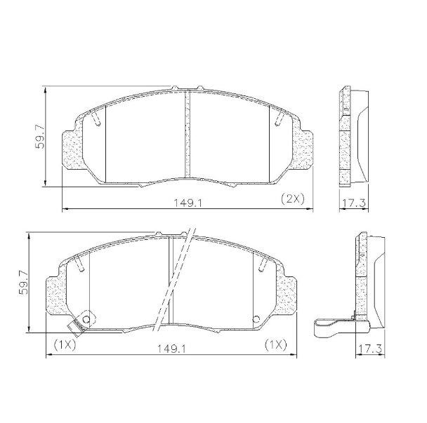 PASTILLA DE FRENO DEL HONDA ACCORD LX/CIVIC 06/15 /HONDA CRV