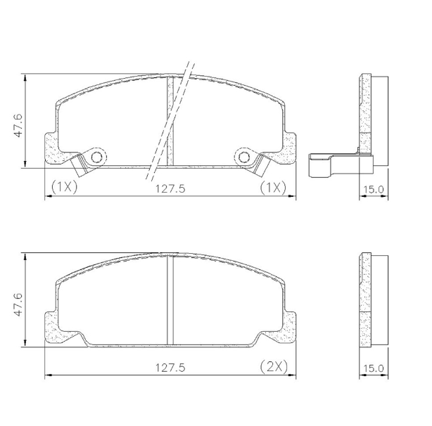 PASTILLA DE FRENO DEL HONDA CIVIC 94/... (1,4-16V-GL)/ HONDA ACCORD (SIST AKEBONO)