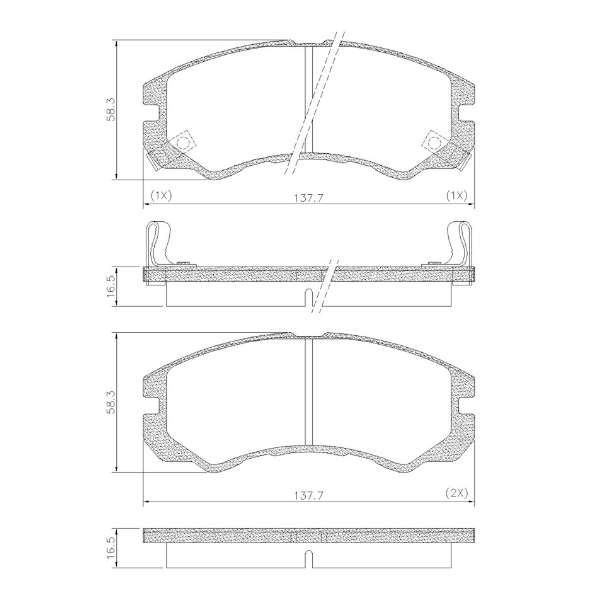 PASTILLA DE FRENO DEL HONDA PASSPORT/ISUZU AMIGO/TROOPER/OPEL