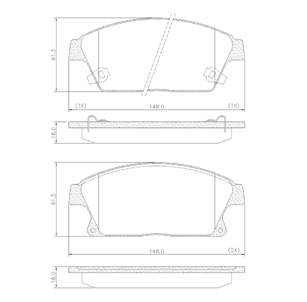 PASTILLA DE FRENO DEL CHEVROLET TRACKER 13/... (1.8)/ CRUZE II RECTA
