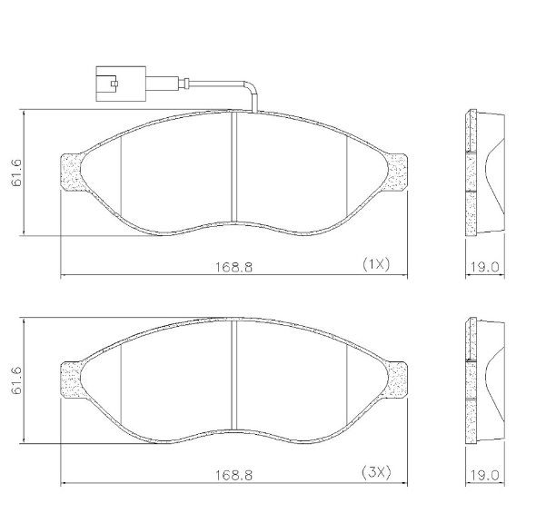 PASTILLA DE FRENO DEL CITROEN JUMPER 30/33 06/... (2.2-3.0)