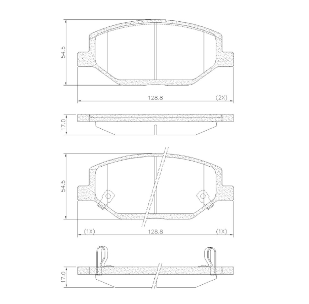 PASTILLA DE FRENO DEL CHEVROLET SPIN 17/... /COBALT 17/...