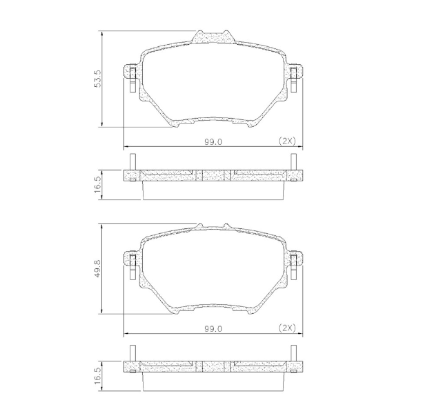 PASTILLA DE FRENO TRAS CITROEN C4 PICASSO II 13/... (HDI)/PEUGEOT 308/ 408II 13/...