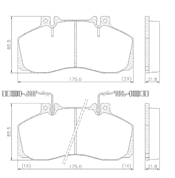 PASTILLA DE FRENO DEL MERCEDES BENZ 608/710/711 CAMION