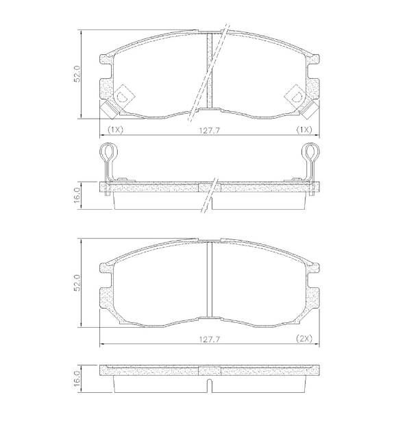 PASTILLA DE FRENO DEL MITSUBISHI NEW GALANT 90/94 /S. SALOON 90/94
