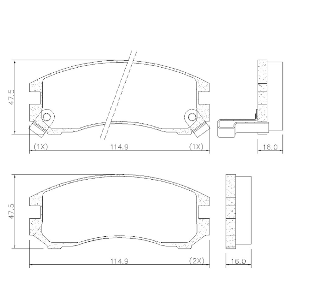 PASTILLA DE FRENO DEL SUZUKI SWIFT GLX 90/94 (1.6)/GTI 1300