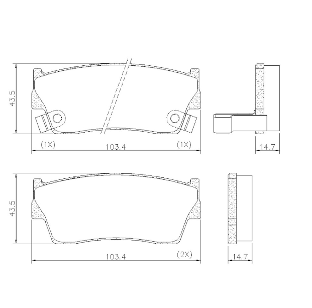 PASTILLA DE FRENO SUZUKI VITARA 91/96 (1.6)