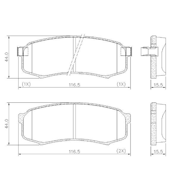 PASTILLA DE FRENO TRAS MITSUBISHI PAJERO/MONTERO 09/... / TOYOTA RUNNER 03/09 /LAND CRUISER 03/...