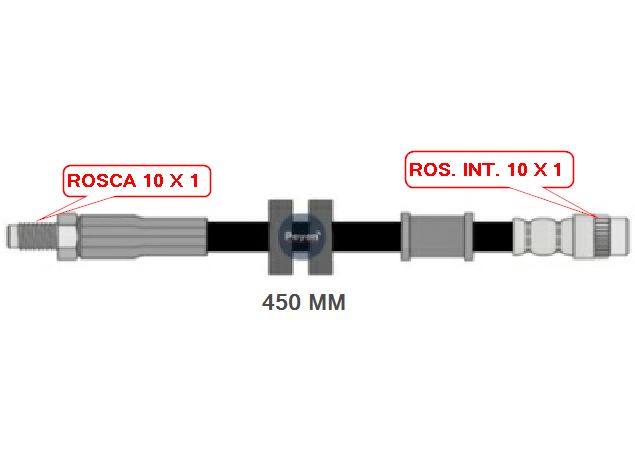 FLEXIBLE DE FRENO DELANTERO  PEUGEOT 307  - CITROEN C-4