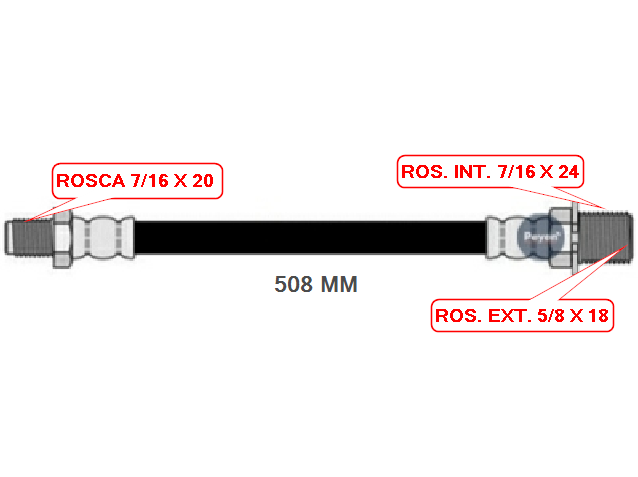 FLEXIBLE DE FRENO TRASERO DODGE  D-600