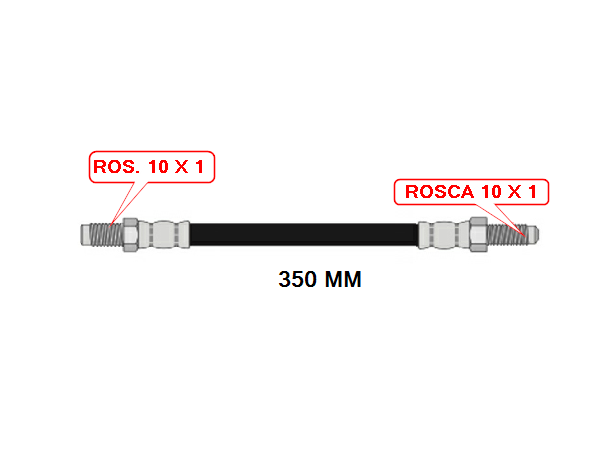 FLEXIBLE DE FRENO TRASERO FORD FIESTA 96/