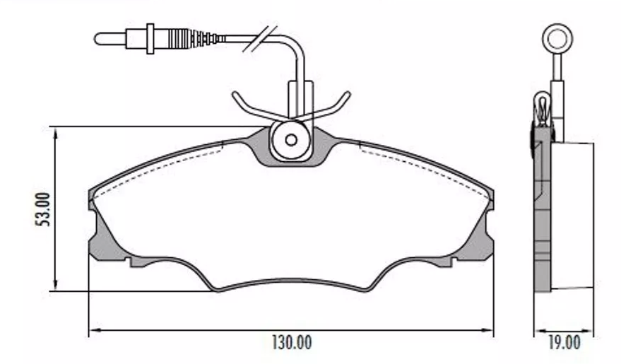PASTILLA DE FRENO DEL PEUGEOT 406 (1.8I-16V) SR/ST/SW/ BREAK/ 95/... (1.9 )/406 99/... (2.0-RODADO 14")