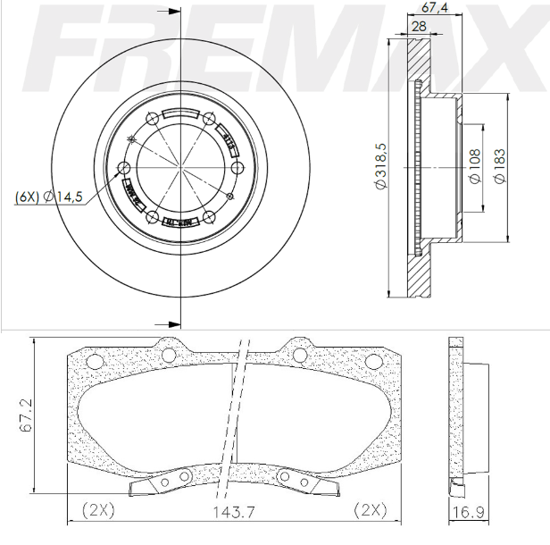 KIT  DISCO -PASTILLA DE FRENO - TOYOTA HILUX /SW4 - 2.5 - 05/..   ( BD 4113 (X2) - PD/1098 )