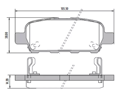 PASTILLA DE FRENO TRASERA NISSAN PATHFINDER - XTERRA - RENAULT KOLEOS