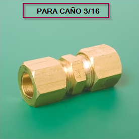 UNION DOBLE AJUSTE -ARMADA- 3/16" X 3/16