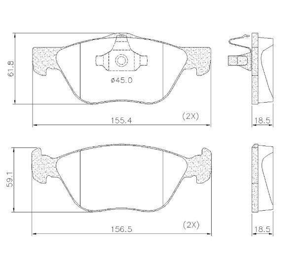 PASTILLAS DE FRENO FIAT ARGO 1.8 - CRONOS - LINEA - PALIO WEEKEND ADVENTURE - STRADA ADVENTURE