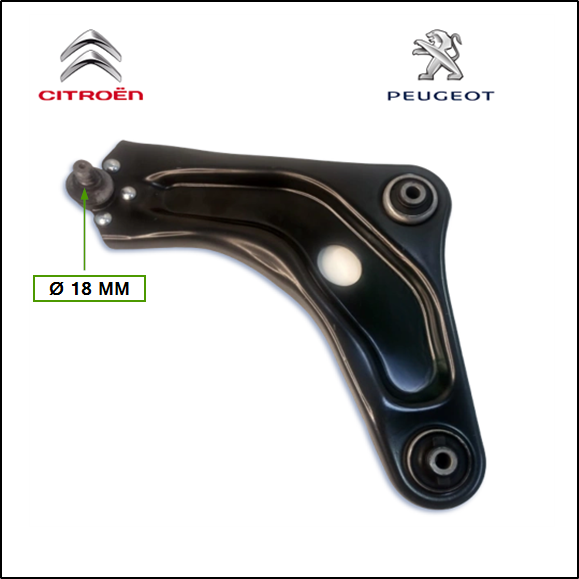 PARRILLA DE SUSPENSION IZQ. CITROEN CACTUS/DS3/C-ELYSEE 16/... - PEUGEOT 301/208 GTI  (CON RÓTULA CORTA)